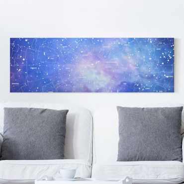 Canvas schilderijen Stelar Constellation Star Chart
