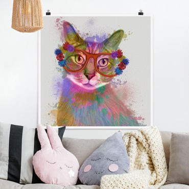 Posters Rainbow Splash Cat