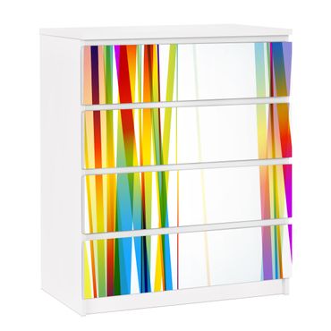 Meubelfolie IKEA Malm Ladekast Rainbow Stripes