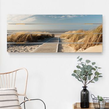 Houten schilderijen op plank Baltic Sea Beach