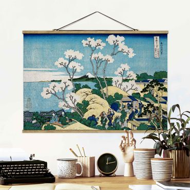 Stoffen schilderij met posterlijst Katsushika Hokusai - The Fuji Of Gotenyama