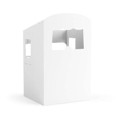 FOLDZILLA Poppenkast van karton - Poppenkast wit om te beschilderen en op te beplakken
