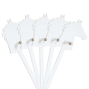 FOLDZILLA Steckenpferd - Set paard wit om op te schilderen/plakken