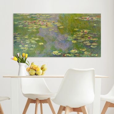 Canvas schilderijen Claude Monet - Green Waterlilies