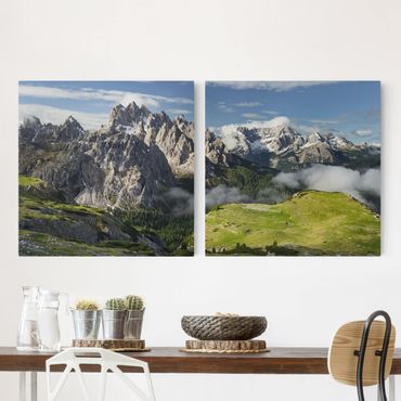 Canvas schilderijen - 2-delig  Italian Alps