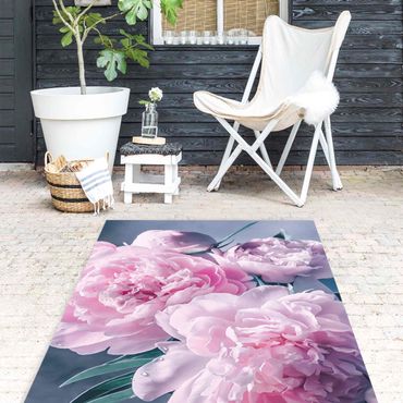 Vinyl tapijt Vase With Light Pink Peony Shabby