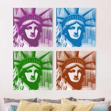 Canvas schilderijen - 4-delig No.YK13 Statue of Liberty