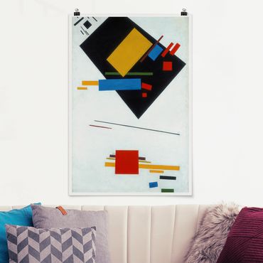 Posters Kasimir Malewitsch - Black Trapezoid and Red Square (Suprematische Malerei)