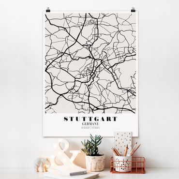 Posters Stuttgart City Map - Classic