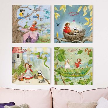 Canvas schilderijen - 4-delig Little Strawberry Strawberry Fairy - little adventure