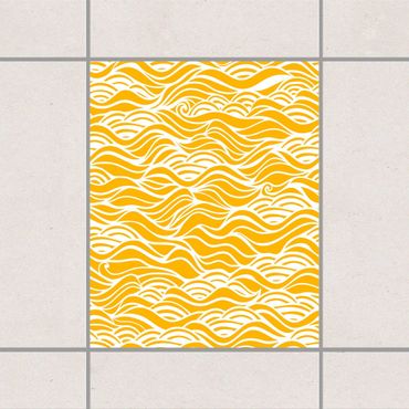 Tegelstickers They dreamed of delicate waves seaside Melon Yellow