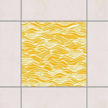 Tegelstickers They dreamed of delicate waves seaside Melon Yellow