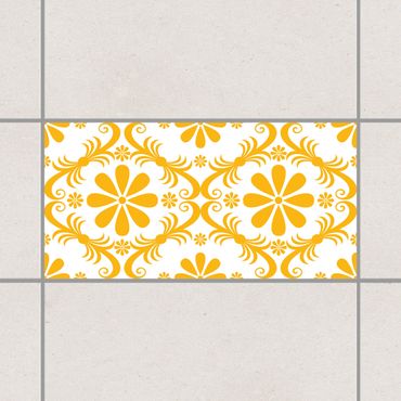 Tegelstickers Floral Melon Yellow