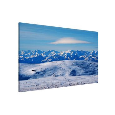 Magneetborden Snowy Mountain Landscape