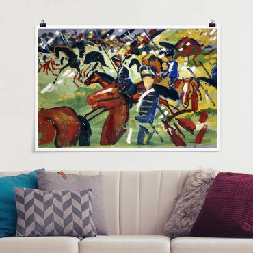 Posters August Macke - Hussars On A Sortie