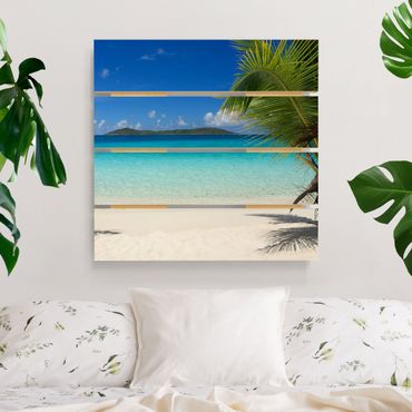 Houten schilderijen op plank Perfect Maledives
