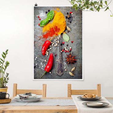Posters Spoon With Spices