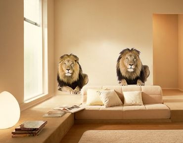 Muurstickers No.165 Two Lions