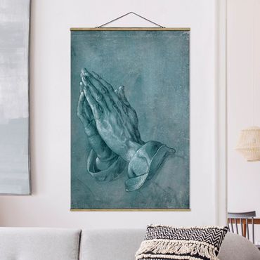 Stoffen schilderij met posterlijst Albrecht Dürer - Study Of Praying Hands