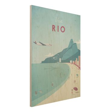 Houten schilderijen Travel Poster - Rio De Janeiro