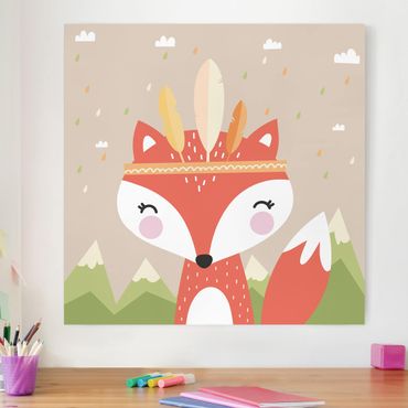Canvas schilderijen Indian Fox