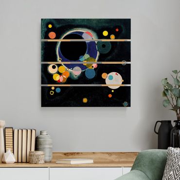 Houten schilderijen op plank Wassily Kandinsky - Sketch Circles
