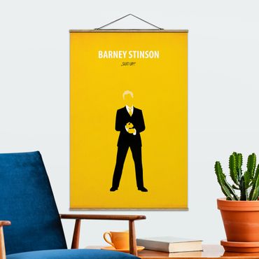 Stoffen schilderij met posterlijst Film Poster Barney Stinson