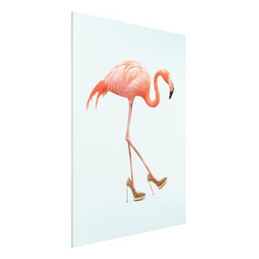 Forex schilderijen Flamingo With High Heels
