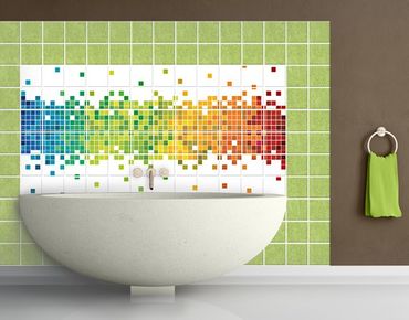 Tegelstickers Pixel Rainbow