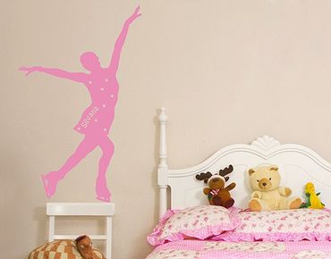 Muurstickers Wall Decal no.RS111 Customised text Figure Skating