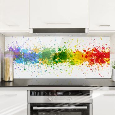Spatscherm keuken Rainbow Splatter