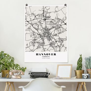 Posters Hannover City Map - Classic