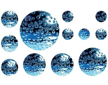 Raamstickers Circles Dark Bubbles 12s Set
