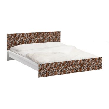Meubelfolie IKEA Malm Bed Woodcut In Brown