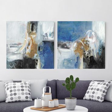 Canvas schilderijen - 2-delig  Abstract Interplay Set I
