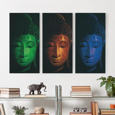 Canvas schilderijen - 3-delig Triple Buddha