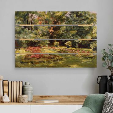 Houten schilderijen op plank Max Liebermann - Flower Terrace Wannseegarten