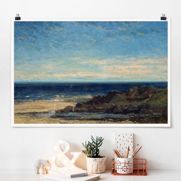 Posters Gustave Courbet - The Sea - Blue Sea, Blue Sky