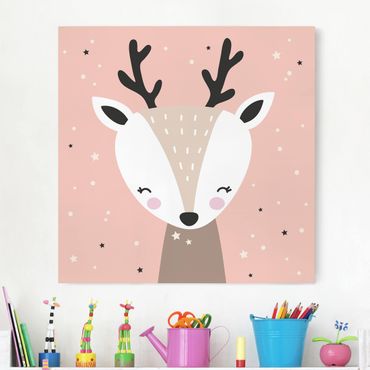 Canvas schilderijen Happy Deer
