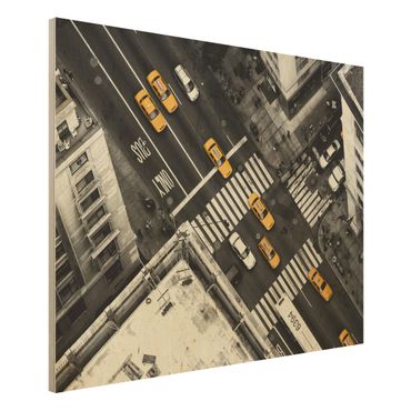 Houten schilderijen New York City Cabs