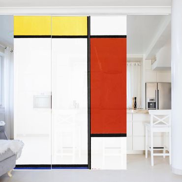 Schuifgordijnen Piet Mondrian - Composition I