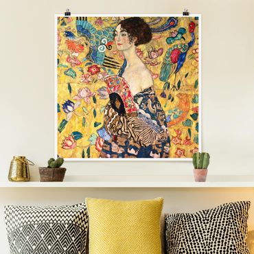 Posters Gustav Klimt - Lady With Fan