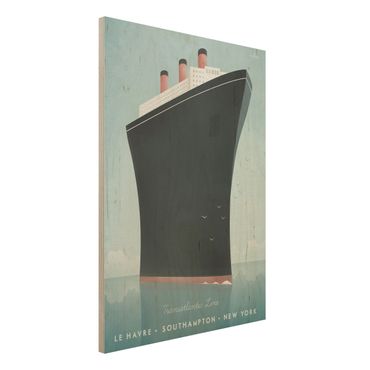 Houten schilderijen Travel Poster - Cruise Ship