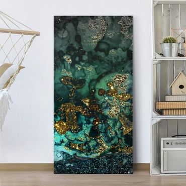 Canvas schilderijen Golden Sea Islands Abstract