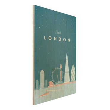 Houten schilderijen Travel Poster - London