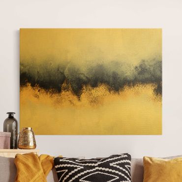 Canvas schilderijen - Goud Cloudy Sky With Gold