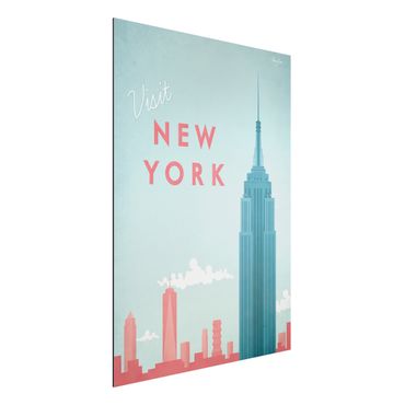 Aluminium Dibond schilderijen Travel Poster - New York