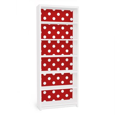 Meubelfolie IKEA Billy Boekenkast No.DS92 Dot Design Girly Red