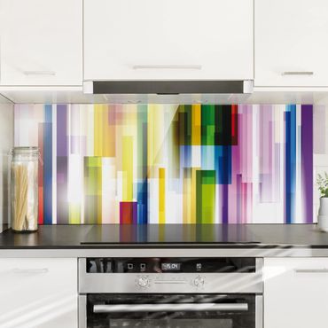 Spatscherm keuken Rainbow Cubes