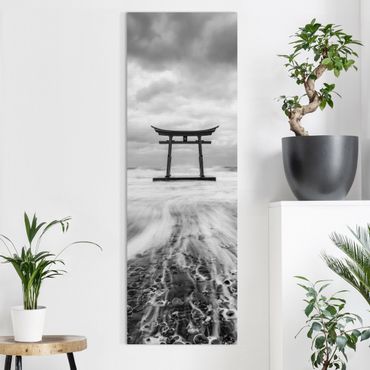 Canvas schilderijen Japanese Torii In The Ocean